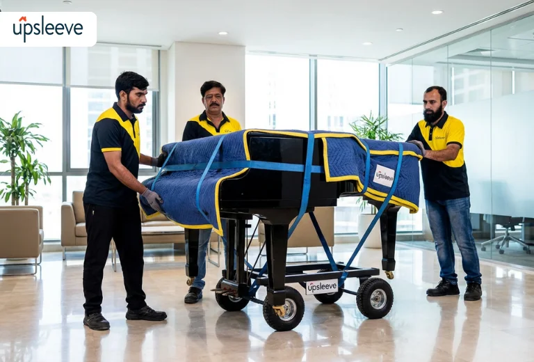 commercial piano moving UAE office event piano relocation