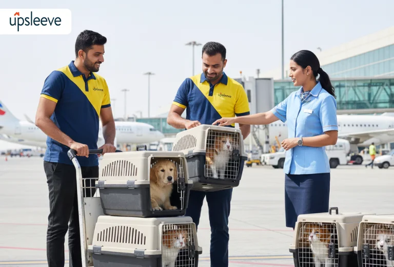 airport to airport pet transfer UAE with airline approved crates and safe handling