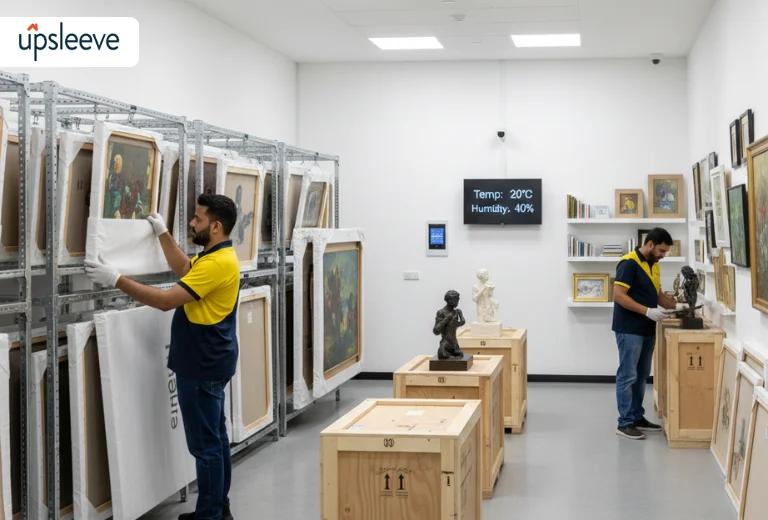 artwork storage units UAE for paintings sculptures and framed art protection