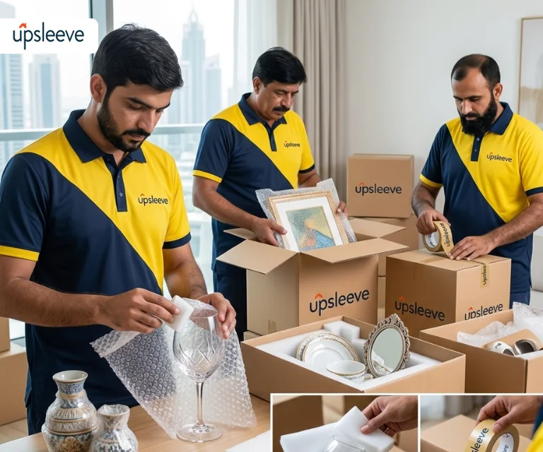 fragile item packing UAE glassware electronics protection moving