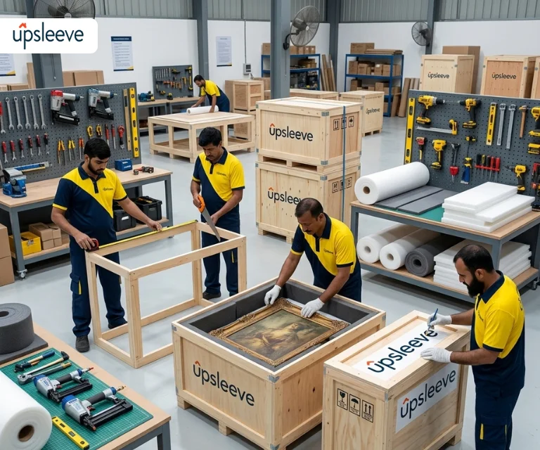 custom crating services UAE wooden crates packing solutions