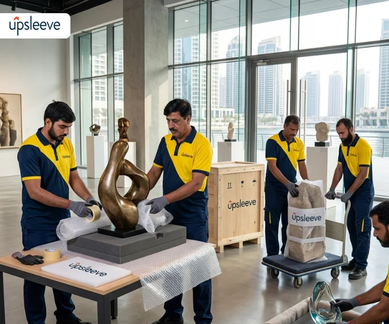 sculpture moving UAE art transport secure packing
