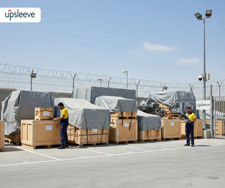 open yard storage UAE for industrial machinery and oversized equipment