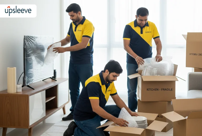 packing and unpacking services UAE with labeling and protective packing materials