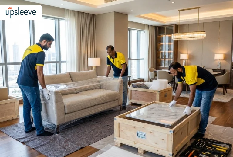 FF&E installation UAE white glove delivery furniture uncrating service