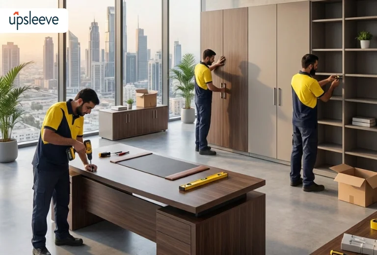 office furniture assembly UAE desks chairs ergonomic setup